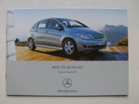 Mercedes Benz Preisliste B-Klasse April 2007 BR245