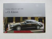 Mercedes Benz Preisliste CL-Klasse BR216 April 2008 NEU