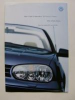 VW Preisliste Golf4 Cabriolet Classicline September 2000 1E7