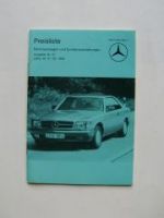 Mercedes Benz Preisliste Nr.47 9/1986 W201 W124 W126 R107
