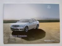 Mercedes Benz Preisliste C-Klasse Limousine April 2009 BR204