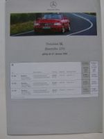 Mercedes Benz Preisliste SL R129 Januar 2001 +Final Edition