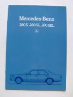 Mercedes Benz 280S 280SE 280SEL W126 Prospekt November 1983