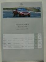 Mercedes Benz Preisliste SLK R170 Januar 2000