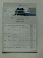Mercedes Benz Preisliste E-Klasse W210 4-Matic Juni 1997