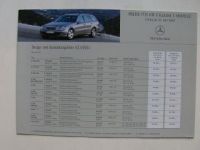 Mercedes Benz Preisliste E-Klasse W211 T-Modell Juli 2003
