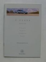 Mercedes Benz Price List UK Englisch C-Class August 1999 NEU