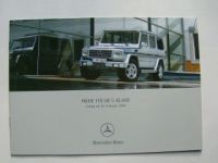 Mercedes Benz Preisliste G-Klasse BR463 Februar 2003
