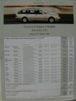 Mercedes Benz Preisliste E-Klasse T-Modelle W210 Januar 2001