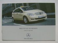 Mercedes Benz Preisliste Taxi & Mietwagen August 2005