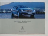 Mercedes Benz Preisliste E-Klasse Limousine Januar 2002 BR211