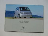 Mercedes Benz Preisliste A-Klasse BR168 Februar 2004 +A210