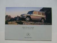Mercedes Benz Preisliste G-Klasse BR463 September 2002