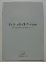 Mercedes Benz CDI-Preisliste BR169 BR202 BR210 Februar 1999