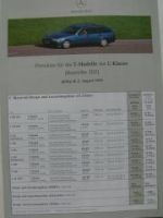 Mercedes Benz Preisliste C-Klasse T-Modelle W202 August 1999