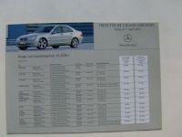 Mercedes Benz Preisliste C-Klasse Limousinen BR203 April 2003