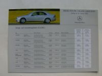 Mercedes Benz Preisliste C-Klasse Limousinen W203 Januar 2002