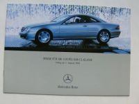 Mercedes Benz Preisliste CL-Klasse Coupè BR215 5.August 2002