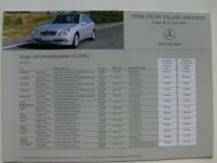 Mercedes Benz Preisliste E-Klasse Limousine BR211 Juli 2003 NEU