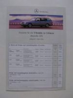 Mercedes Benz Preisliste E-Klasse W210 T-Modelle März 1996