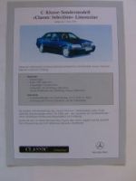 Mercedes Benz Preisliste C-Klasse W202 Classic Selection 6/1999