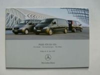 Mercedes Benz Preisliste Vito September 2004