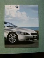 BMW Preisliste Schweiz 6er Coupe E63 Cabrio E64 2006