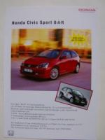 Honda Civic Sport B A R Prospekt April 2005