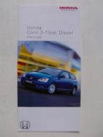 Honda Civic 3-Türer Diesel Preisliste Oktober 2004