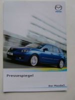 Mazda 3 Pressespiegel Prospektblatt 2003 NEU BK