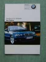 BMW Handbuch für Verkäufer 3er Cabrio E46 2005+M3 +Special Editi