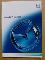 Mazda Preisliste alle Modelle Juli 2002 NEU
