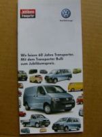 VW Jubiläums Transporter T5 T4 T3 T2 T1 Flyer 9/2007