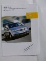 Opel Preisliste Corsa C 26.11.2004
