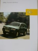 Opel Frontera Barbour Prospekt Juli 2003 NEU