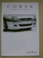 Opel Corsa B i Line Prospekt November 1999 NEU