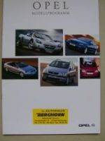 Opel Modellprogramm August 2001 NEU