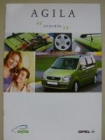 Opel Agila Zubehör Prospekt Januar 2000