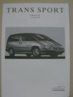 Opel Preisliste Trans Sport Januar 1996 NEU