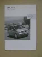 Opel Preisliste Meriva März 2004 NEU