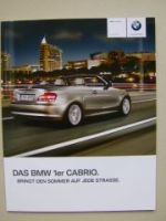 BMW 1er Cabrio Prospekt E88 September 2009 NEU