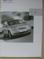 Opel Preisliste Corsa C Mai 2004 NEU