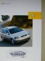 Opel Astra Prospekt Dezember 2003 NEU