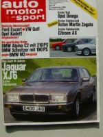 ams 20/1986 Omega A, BMW M3 E30 Alpina C2, Schnitzer, XJ40