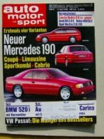 ams 8/1990 BMW 520i 24V E34, Audi 80 2.0E, Dedra 20i.e.