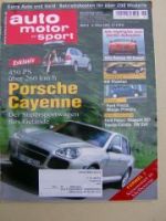 ams 6/2002 Porsche Cayenne (955), VW Phaeton, Peugeot 307