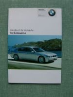 BMW Handbuch für Verkäufer 7er Limousine E65 E66 +Individual 200