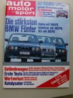 ams 24/1989 BMW M5 E34, Alpina, Schnitzer,Ferrari 348