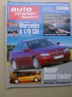 ams 7/2001 BMW 316ti Compact E46,BMW Z8 E52, V220 CDI