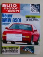 ams 12/1988 BMW 850i E31,Tipo, Kadett, Golf2, Corolla
